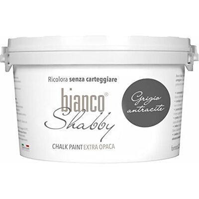 biancoShabby - Chalk Paint matte extra opaque - grigio antracite 2,5 L - Peinture - Publicité biancoShabby - Chalk Paint matte extra opaque - grigio antracite 2,5 L - Peinture - Publicité