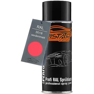 TRISTARcolor RAL 3018 Erdbeerrot mat satiné, bombe de peinture bombe aérosol 400 ml, à séchage rapide - Publicité TRISTARcolor RAL 3018 Erdbeerrot mat satiné, bombe de peinture bombe aérosol 400 ml, à séchage rapide - Publicité
