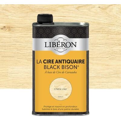Libéron Cire antiquaire Black Bison Chêne clair (liquide) 0,5 L - Publicité Libéron Cire antiquaire Black Bison Chêne clair (liquide) 0,5 L - Publicité