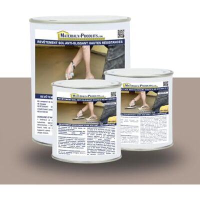 MATPRO Revêtement Sol Anti-Glissant Haute Résistance Sans Solvant ni Retrait Réalisation Chapes Étanches de +7mm d'Épaisseur Gris Taupe 2.5Kg - Publicité MATPRO Revêtement Sol Anti-Glissant Haute Résistance Sans Solvant ni Retrait Réalisation Chapes Étanches de +7mm d'Épaisseur Gris Taupe 2.5Kg - Publicité