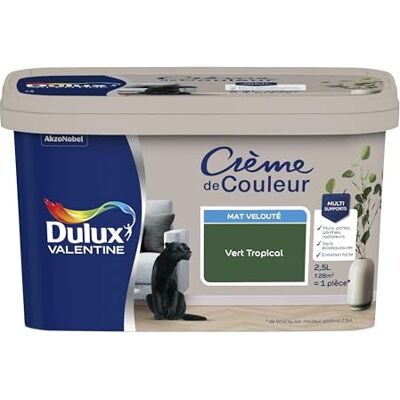 Dulux Valentine - Creme De Couleur Vert Tropical - Mat - 2,5 L - Paint - Publicité Dulux Valentine - Creme De Couleur Vert Tropical - Mat - 2,5 L - Paint - Publicité