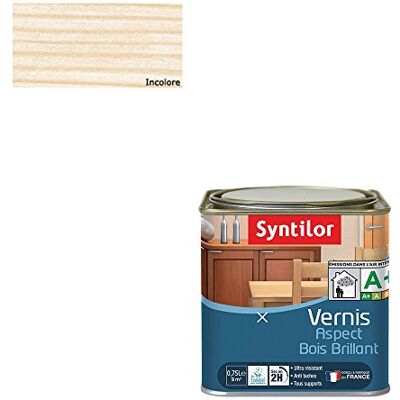Syntilor Vernis Aspect Bois Incolore Brillant 0,75L - Publicité Syntilor Vernis Aspect Bois Incolore Brillant 0,75L - Publicité