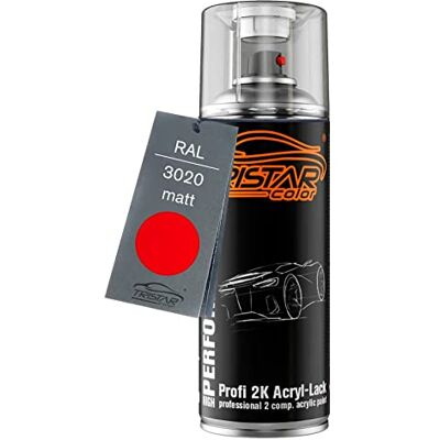 TRISTARcolor RAL 3020 Verkehrsrot mat, bombe de peinture acrylique 2K bombe aérosol 400 ml, à séchage rapide - Publicité TRISTARcolor RAL 3020 Verkehrsrot mat, bombe de peinture acrylique 2K bombe aérosol 400 ml, à séchage rapide - Publicité