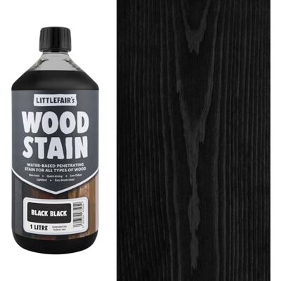 Littlefair's Teinture pour bois à base d'eau – Gamme de couleurs spéciales – Noir (1 litre) - Publicité Littlefair's Teinture pour bois à base d'eau – Gamme de couleurs spéciales – Noir (1 litre) - Publicité