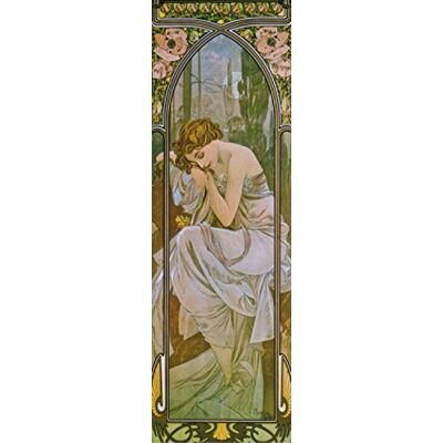 1art1 Alphonse Mucha Sticker Mural Les Heures du Jour, Repos De La Nuit, 1899 Poster Papier Peint Autocollant 240x75 cm - Publicité 1art1 Alphonse Mucha Sticker Mural Les Heures du Jour, Repos De La Nuit, 1899 Poster Papier Peint Autocollant 240x75 cm - Publicité