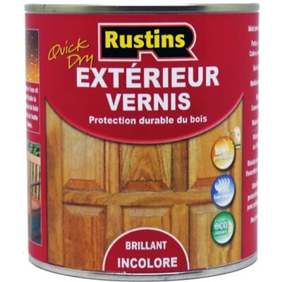 Rustins Vernis extérieur brillant pour bois Utilisation de l'extérieur à séchage rapide Protection anti-UV 15m²/L 250mlml (EAVG250FR) - Publicité Rustins Vernis extérieur brillant pour bois Utilisation de l'extérieur à séchage rapide Protection anti-UV 15m²/L 250mlml (EAVG250FR) - Publicité