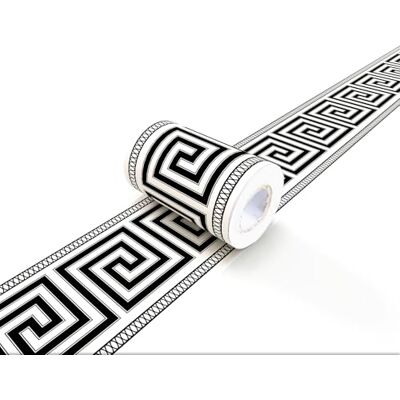 VisitRyl Frise Murale Autocollante Noir b1003 10cm X 1000cm Adhésive Réutilisable pour Décoration Intérieure Facile à Poser - Publicité VisitRyl Frise Murale Autocollante Noir b1003 10cm X 1000cm Adhésive Réutilisable pour Décoration Intérieure Facile à Poser - Publicité