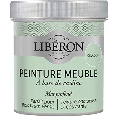 Libéron Peinture meuble à base de caséine, Céladon, 500 ML - Publicité Libéron Peinture meuble à base de caséine, Céladon, 500 ML - Publicité