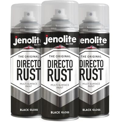 JENOLITE - Directorust Gloss - Noir - 3x400ml - Peinture en spray - Publicité JENOLITE - Directorust Gloss - Noir - 3x400ml - Peinture en spray - Publicité
