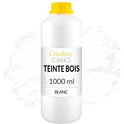 Creative Teinte Bois Blanc 1L Teinture à Séchage Rapide Haute Efficacité Protection de Surface Vernis Bois Exterieur et Interieur Non Toxique et à Base d'eau - Publicité Creative Teinte Bois Blanc 1L Teinture à Séchage Rapide Haute Efficacité Protection de Surface Vernis Bois Exterieur et Interieur Non Toxique et à Base d'eau - Publicité