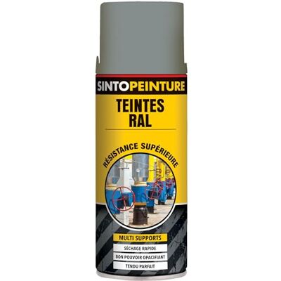 SINTO - 920330 - Gris argile RAL7001 - 400 ml - Aérosol peinture - Publicité SINTO - 920330 - Gris argile RAL7001 - 400 ml - Aérosol peinture - Publicité