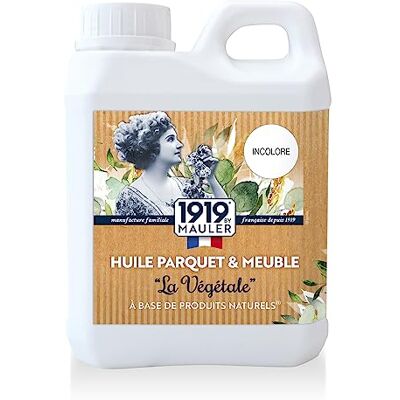MAULER 1919 BY Huile Parquet & Meuble « La Végétale » Incolore 5L Protection tache & rayure PV Contact Alimentaire - Publicité MAULER 1919 BY Huile Parquet & Meuble « La Végétale » Incolore 5L Protection tache & rayure PV Contact Alimentaire - Publicité