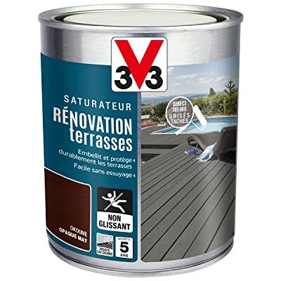 V33 Saturateur Rénovation terrasses et bardages, Okoumé 1L - Publicité V33 Saturateur Rénovation terrasses et bardages, Okoumé 1L - Publicité