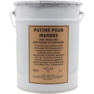 ART Patine (0003) pour Marbre brillant, Cire de brillance marbre, effet brillant pour marbre, résultat brillant pour sol en marbre (Incolor, 5L) - Publicité ART Patine (0003) pour Marbre brillant, Cire de brillance marbre, effet brillant pour marbre, résultat brillant pour sol en marbre (Incolor, 5L) - Publicité