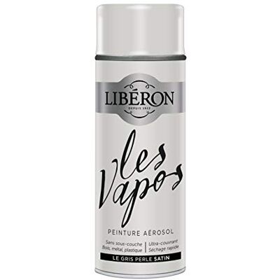 Libéron Peinture aérosol Les vapos, Le Gris Perle Satin, 400ML - Publicité Libéron Peinture aérosol Les vapos, Le Gris Perle Satin, 400ML - Publicité