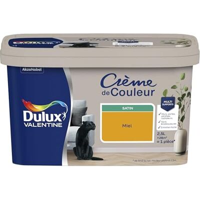 Dulux Valentine - Crème de Couleur Miel - Satin - 2,5 L - Peinture - Publicité Dulux Valentine - Crème de Couleur Miel - Satin - 2,5 L - Peinture - Publicité