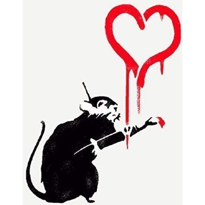 Ideal Stencils Banksy Rat Graffiti Pochoir Rat Peinture Cœur/Réutilisable Décor Maison & Art Artisanat Peinture Pochoir semi transparent pochoir, XS/ 11X15CM - Publicité Ideal Stencils Banksy Rat Graffiti Pochoir Rat Peinture Cœur/Réutilisable Décor Maison & Art Artisanat Peinture Pochoir semi transparent pochoir, XS/ 11X15CM - Publicité
