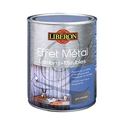 Libéron LIBERON Effet métal pour meubles et lambris, Gris atelier, 1L - Publicité Libéron LIBERON Effet métal pour meubles et lambris, Gris atelier, 1L - Publicité