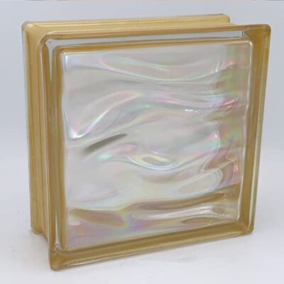 Fuchs Design 6 pièce BM briques de verre AQUA nacre or brique de verre brillant 19x19x8 cm - Publicité Fuchs Design 6 pièce BM briques de verre AQUA nacre or brique de verre brillant 19x19x8 cm - Publicité