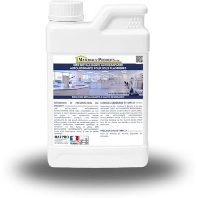 MATPRO Cire métallisante antidérapante autolustrante pour sols plastiques 2 L - Publicité MATPRO Cire métallisante antidérapante autolustrante pour sols plastiques 2 L - Publicité
