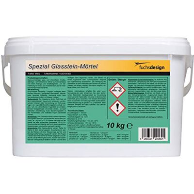 Fuchs Design Mortier spécial pour le briques de verre/mortier et coulis de céramique dans un produit 10 kg blancs - Publicité Fuchs Design Mortier spécial pour le briques de verre/mortier et coulis de céramique dans un produit 10 kg blancs - Publicité
