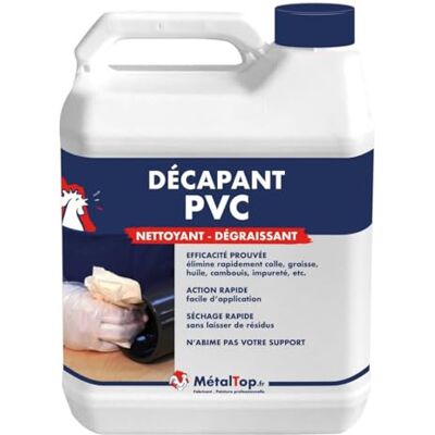 Metaltop Decapant Pvc 5 L Nettoie, prépare et décape efficacement le PVC rigide - Publicité Metaltop Decapant Pvc 5 L Nettoie, prépare et décape efficacement le PVC rigide - Publicité