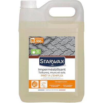 STARWAX Imperméabilisant Hydro-Oléofuge 5L - Protection contre gel et intempéries - Publicité STARWAX Imperméabilisant Hydro-Oléofuge 5L - Protection contre gel et intempéries - Publicité