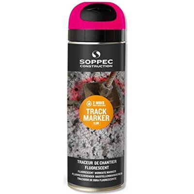 Soppec - Track Marker Pink - 500 Ml - Spray Paint - Publicité Soppec - Track Marker Pink - 500 Ml - Spray Paint - Publicité