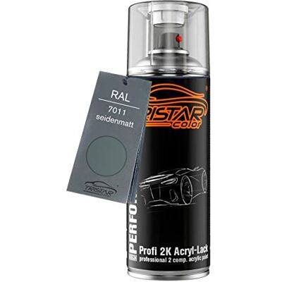 TRISTARcolor RAL 7011 Eisengrau mat satiné, bombe de peinture acrylique 2K bombe aérosol 400 ml, à séchage rapide - Publicité TRISTARcolor RAL 7011 Eisengrau mat satiné, bombe de peinture acrylique 2K bombe aérosol 400 ml, à séchage rapide - Publicité