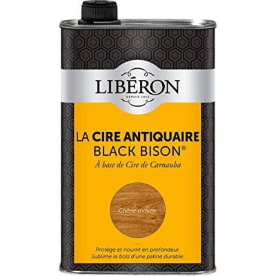 Libéron Cire Antiquaire Black Bison Liquide, Chêne Moyen, 1L - Publicité Libéron Cire Antiquaire Black Bison Liquide, Chêne Moyen, 1L - Publicité