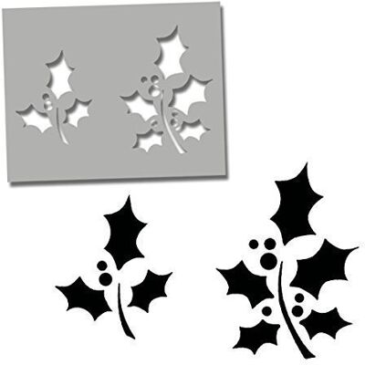 Ideal Stencils Houx de Noël Pochoir Art Artisanat Pochoir Décoration & Peinture Outil de Bricolage Réutilisable Peinture Murs, Tissu, Meubles semi transparent pochoir, L/See Images - Publicité Ideal Stencils Houx de Noël Pochoir Art Artisanat Pochoir Décoration & Peinture Outil de Bricolage Réutilisable Peinture Murs, Tissu, Meubles semi transparent pochoir, L/See Images - Publicité