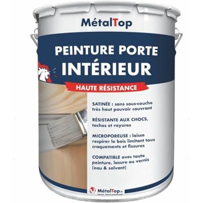 Metaltop Peinture Porte Interieur Blanc pur RAL 9010-1 L Protection pour bois intérieur, microporeuse et sans odeur - Publicité Metaltop Peinture Porte Interieur Blanc pur RAL 9010-1 L Protection pour bois intérieur, microporeuse et sans odeur - Publicité