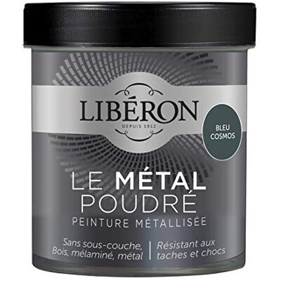 Libéron Peinture décorative Le Métal Poudré, Bleu cosmos, 500 ML - Publicité Libéron Peinture décorative Le Métal Poudré, Bleu cosmos, 500 ML - Publicité