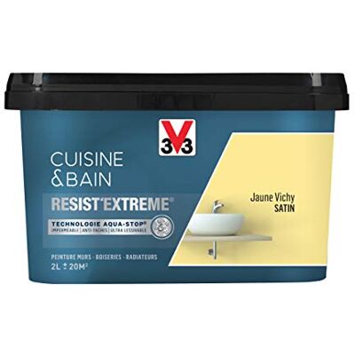 V33 - Resist Extreme - Jaune Vichy - Satin - Paint - Publicité V33 - Resist Extreme - Jaune Vichy - Satin - Paint - Publicité