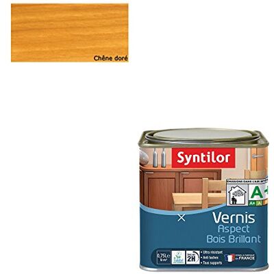 Syntilor Vernis Aspect Bois Chêne Doré Brillant 0,75L - Publicité Syntilor Vernis Aspect Bois Chêne Doré Brillant 0,75L - Publicité