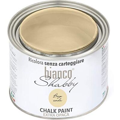 biancoShabby - Beige Corda - 500 ml - Extra opaca - Chalk Paint - Publicité biancoShabby - Beige Corda - 500 ml - Extra opaca - Chalk Paint - Publicité