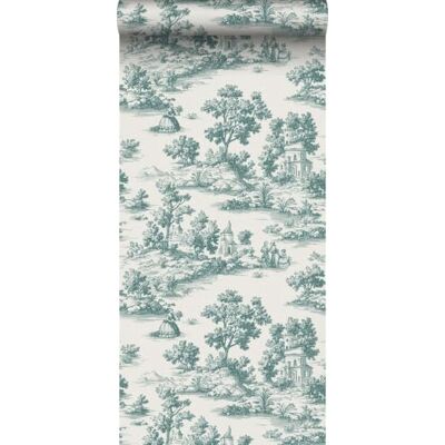 Sanders & Sanders papier peint toile de jouy vert 53 cm x 10 m - Publicité Sanders & Sanders papier peint toile de jouy vert 53 cm x 10 m - Publicité