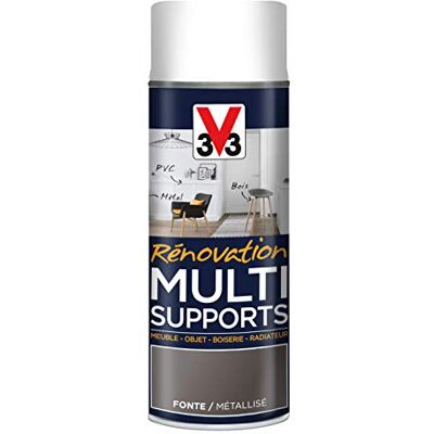 V33 Peinture Rénovation Multi-supports Fonte Métallisé 400ml - Publicité V33 Peinture Rénovation Multi-supports Fonte Métallisé 400ml - Publicité