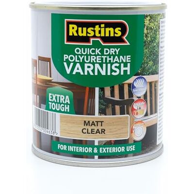 Rustins QD Poly Vernis transparent mat 2,5 l - Publicité Rustins QD Poly Vernis transparent mat 2,5 l - Publicité