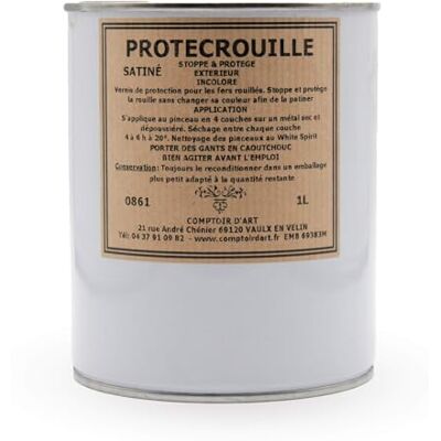 ART Vernis de Protection (0861) pour Métaux Ferreux Protection Contre La Corrosion Peinture De Protection Résistant à La Rouille Traitement Antirouille Finition (Satin, 1L) - Publicité ART Vernis de Protection (0861) pour Métaux Ferreux Protection Contre La Corrosion Peinture De Protection Résistant à La Rouille Traitement Antirouille Finition (Satin, 1L) - Publicité