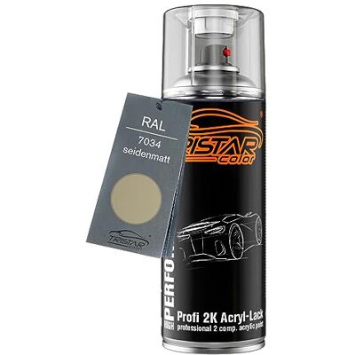 TRISTARcolor RAL 7034 Gelbgrau mat satiné Bombe de peinture acrylique 2K aérosol peinture à vaporiser peinture à pulvériser 400 ml séchage rapide - Publicité TRISTARcolor RAL 7034 Gelbgrau mat satiné Bombe de peinture acrylique 2K aérosol peinture à vaporiser peinture à pulvériser 400 ml séchage rapide - Publicité