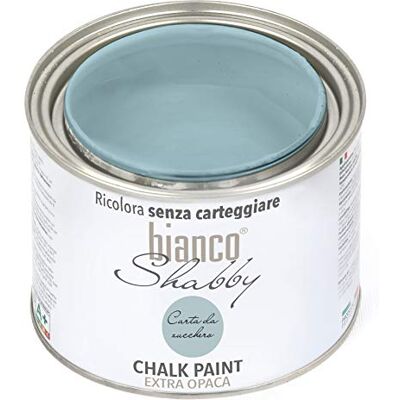biancoShabby - Carta da zucchero 500 ml - Peinture à la craie - Extra opaque - Publicité biancoShabby - Carta da zucchero 500 ml - Peinture à la craie - Extra opaque - Publicité