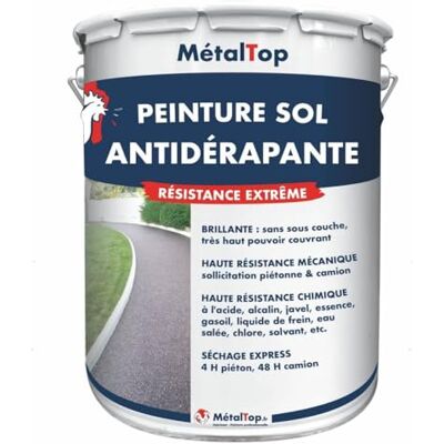 Metaltop Peinture Antiderapante Ivoire RAL 1014-1 L Protection anti-glisse pour sols en béton, ciment, bois - Publicité Metaltop Peinture Antiderapante Ivoire RAL 1014-1 L Protection anti-glisse pour sols en béton, ciment, bois - Publicité