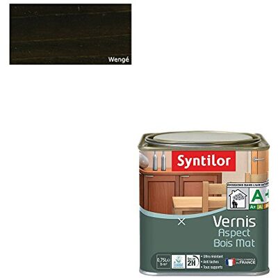 Syntilor Vernis Aspect Bois Wengé Mat 0,75L - Publicité Syntilor Vernis Aspect Bois Wengé Mat 0,75L - Publicité