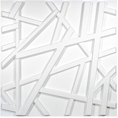 Art3d Lot de 12 Panneau Mural 3D Couverture Géométrique Lignes Croisées PVC,3m², Blanc Mat - Publicité Art3d Lot de 12 Panneau Mural 3D Couverture Géométrique Lignes Croisées PVC,3m², Blanc Mat - Publicité