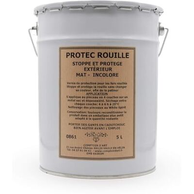 ART Vernis de Protection (0861) pour Métaux Ferreux Protection Contre La Corrosion Peinture De Protection Résistant à La Rouille Traitement Antirouille Finition (Mat, 5L) - Publicité ART Vernis de Protection (0861) pour Métaux Ferreux Protection Contre La Corrosion Peinture De Protection Résistant à La Rouille Traitement Antirouille Finition (Mat, 5L) - Publicité