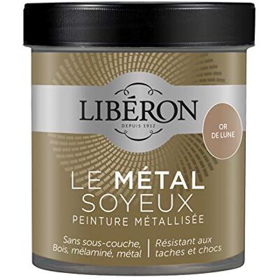 Libéron Peinture décorative Le Métal Soyeux, Or de lune, 500 ML - Publicité Libéron Peinture décorative Le Métal Soyeux, Or de lune, 500 ML - Publicité