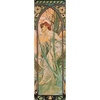 1art1 Alphonse Mucha Sticker Mural Les Heures du Jour, Rêverie du Soir, 1899 Poster Papier Peint Autocollant 240x75 cm - Publicité 1art1 Alphonse Mucha Sticker Mural Les Heures du Jour, Rêverie du Soir, 1899 Poster Papier Peint Autocollant 240x75 cm - Publicité