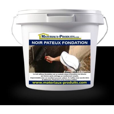 MATPRO , Noir Pateux Fondation 5Kg Enduit Émulsion de Bitume pour Imperméabilisation, Isolation et Protection des Bétons, Souple et Résistant aux Chocs Thermiques, Fabriqué en France - Publicité MATPRO , Noir Pateux Fondation 5Kg Enduit Émulsion de Bitume pour Imperméabilisation, Isolation et Protection des Bétons, Souple et Résistant aux Chocs Thermiques, Fabriqué en France - Publicité