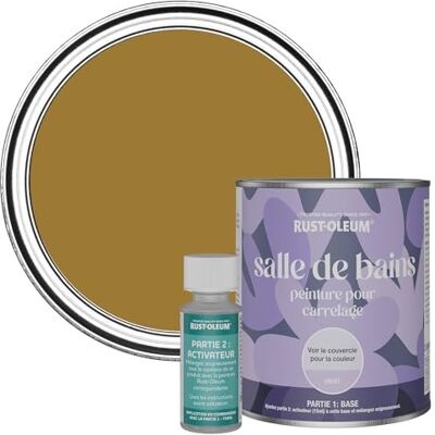 Rust-Oleum Peinture Jaune Résistante à l'eau pour Carrelage de Salle de Bain, Finition Mate Moisson 750ml - Publicité Rust-Oleum Peinture Jaune Résistante à l'eau pour Carrelage de Salle de Bain, Finition Mate Moisson 750ml - Publicité